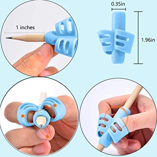 JuneLsy Pencil Grips Pencils Grips for Kids Handwriting Posture Correction Training Writing AIDS for Kids Toddler Preschoolers Students Children Special Needs (18PCS) - Image 5