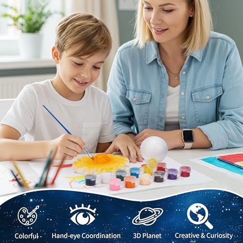 Pllieay 3D Solar System Model Kit, Solar System Kit with Display Box - Image 4