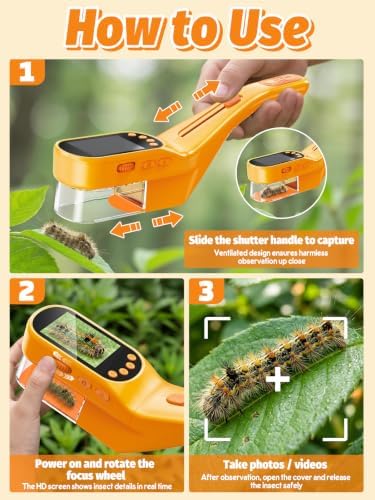 Acoath Microscope for Kids, Bug Catcher, 2.4" IPS Screen Bug Catching Kit - Image 6