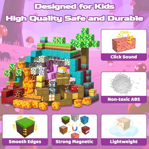 Magnetic Blocks, 150PCS Toys Building Cube Birthday Gifts for Kids - Image 3