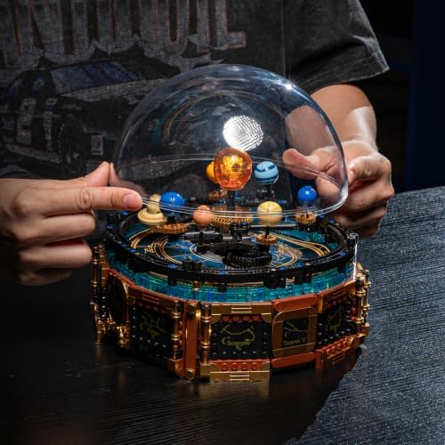 Space Solar System Galaxy Music Box Building Set with Lights - Image 5
