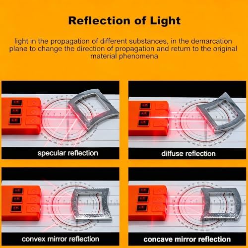 EXBEPE Physics Optics Experiment Set Prisms Convex Lens Triple Laser Refraction School Light Refraction Reflection Learning Educational Science Kits - Image 3