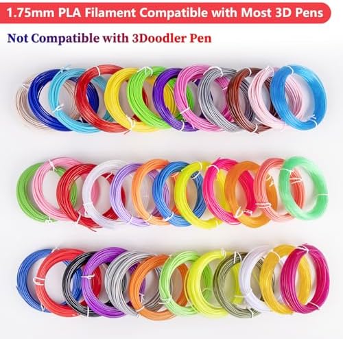 36 Colors 3D Pen PLA Filament Refills, 1.75mm High-Precision 3D Printing Pen Refills, 32.8 Feet Each (Total 1181 Feet), Non-Toxic & Odorless, Works with Most 3D Pens (Not for 3Doodler) - Image 6