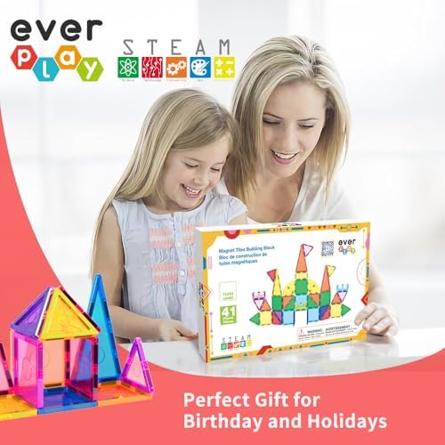 Magnetic Tiles Starter Set Building Blocks Toys STEM Educational Learning Magnet Toy Preschool Montessori Boys & Girls Smart Unlimited Creative Kit Games Gifts for Age 3+ Kids Toddlers - Image 3