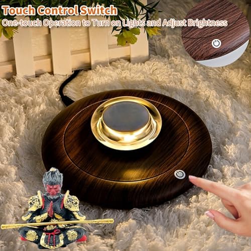 Levitating Display, 360°Magnetic Levitation Rotating Base Black Myth Floating Decor with Touch LED Light Magnetic Floating Display Kit & Figure Stand for Collectibles, Kids, Adults - Image 3