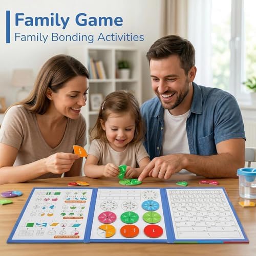 Magnetic Fraction Playbook Tiles Circles Math Manipulatives Board Set - Image 5