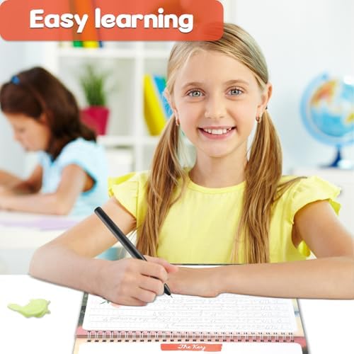chiazllta Grooved Cursive Handwriting Workbook with Disappearing Ink Pens Magic Reusable Grooved Cursive Writing Practice for Beginners Kids Kickoff Workbook Homeschooling Supplies (Jokes & Riddles) - Image 5