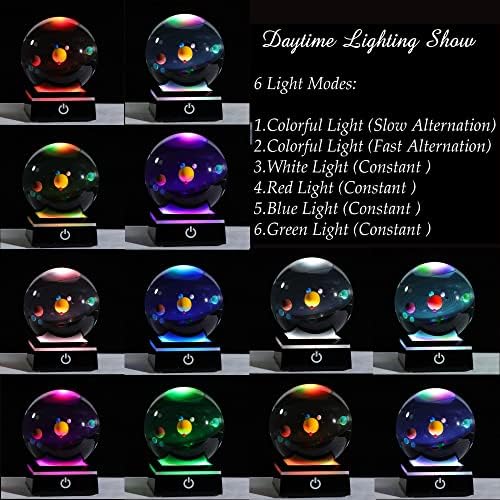 Qianwei 3D Solar System Model Crystal Ball Astronomy Gifts Men Space Decor - Image 2