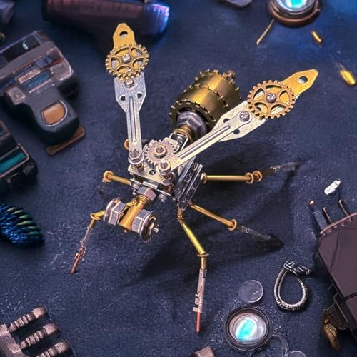 3D Metal Puzzles for Adults Teens-160+Pcs-Mechanical Wasp Bee Insect Models-3 Hours to Build-Ideal for Birthday Gifts and Decorations(Mechanical Wasp A) by Lovewenying