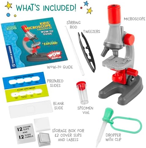 Wow in The World Kids’ Microscope & Biology Kit, Up to 720x Magnification, LED Illumination, Prepared & Blank Slides, Companion Audio Content, Beginner Science Gift for Ages 6+ by Thames & Kosmos - Image 4