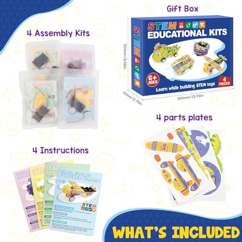Kasfalci STEM Kits for Kids Age 8-10, STEM Toys for Boys Age 8-12, Science Experiments Robotics Engineering Projects Crafts Robot Building Activities for 6 7 8 9 10 11 12 13 14 Year Old Boys - Image 6