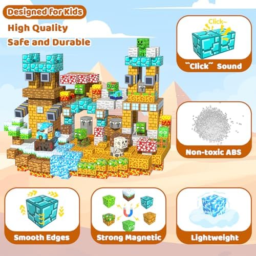 Magnetic Blocks, 100PCS Toys Building Cube Birthday Gifts for Kids - Image 5