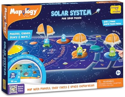 Imagimake Mapology - Solar System Jigsaw Puzzle for Kids Ages 4+ - Image 2