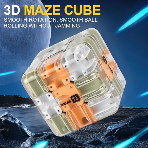 3D Rolling Ball Maze Cube, Brain Teaser Puzzles Toys Educational Focus Toys - Image 4