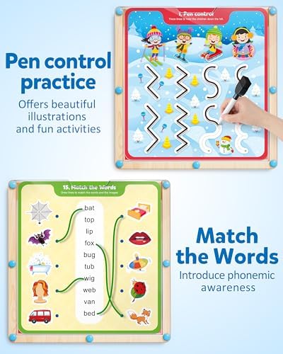 Coogam Handwriting Hundred Board, Wooden Montessori Math Manipulative - Image 3