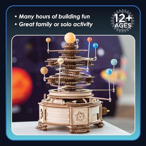 MindWare Gearjits: Solar System – Wooden 3D Building Puzzle for Teens & Adults – DIY Solar System Model – Fun for Parents Too! – Great STEAM Gifts for Ages 12+ - Image 3