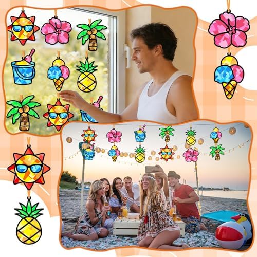 Qyeahkj 36Set Hawaiian Suncatchers Crafts Kit for Kids - Image 6