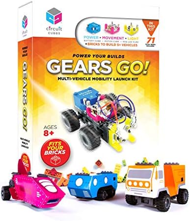 Circuit Cubes Gears GO! Multi-Vehicle Mobility Launch Engineering STEM Kit by CircuitCubes