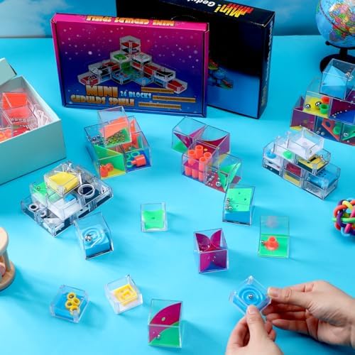 Sumind 48 Pcs 3D Maze Puzzle Cube Brain Teaser Ball Party Set,Vivid - Image 3