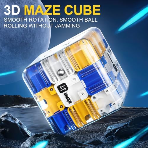 3D Rolling Ball Maze Cube, Brain Teaser Puzzles Toys Educational Focus Toys - Image 4