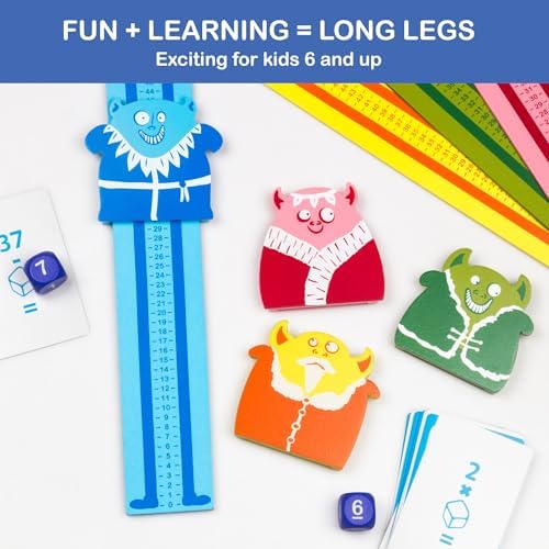 Chalk and Chuckles Long Legs – Fun Math Game for Kids Ages 6-9 | Educational Board Game to Practice Addition, Subtraction, Multiplication, Odd & Even | Hands-On STEM Toy for Grade 1 to 3 - Image 5