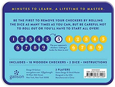 Galison Roll Out! Game – Fun, Easy to Play Dice Game for Kids, Ideal for 2 Players, Ages 6+ – Convenient Storage Tin and Instructions Included, Great Travel Activity for Kids - Image 3