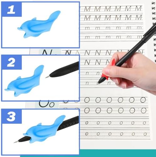 ROYFACC Grooved Writing Books Groove Handwriting Practice for Kids 3-8 Large Reusable Groove Workbooks Tracing Books Preschool Learning Letter Number Math Drawing with Disappearing Ink Pens, 6 Books - Image 7