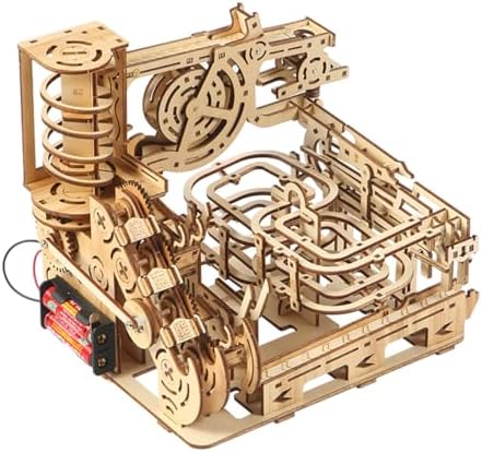 Adult 3D Wooden Spiral Walkway Marble Run Assembly Kit, DIY Mechanical Model Building Set, Educational STEM Puzzle Desktop Toy, Birthday Gift for Teens Aged 14 and up, All-new Upgraded Deluxe Edition by hnyzlstPuzzle