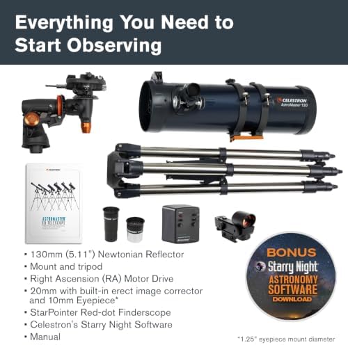 Celestron AstroMaster 130EQ-MD Telescope with Motorized Tracking - Image 3