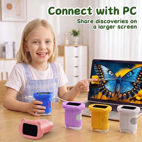 1000X Handheld Digital Microscope for Kids (White) - Image 6