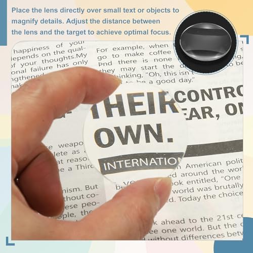 PATIKIL 24 Pack Biconvex Lens, 31mm Dia. 65mm Focal Length Optical Lenses Magnifier Paperweight Acrylic Double Convex for DIY Office Desk Home Science Experiment Telescope - Image 4