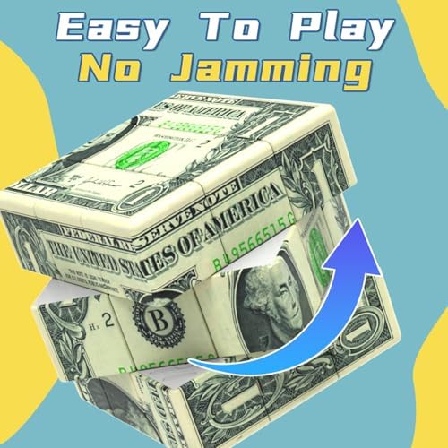 Dollar Cube 3x3 Speed Cube US Dollar Bill Magic Cube Money Design Educational Puzzles Toys - Image 2