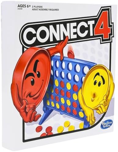 Connect 4 Hasbro Gaming Classic Grid, 4 in a Row Game, Strategy Board Gamesfor Kids, 2 Playersfor Family and Kids, Easter Gifts forBoys and Girls, Ages 6+, ONE Size (Pack of 2) - Image 3