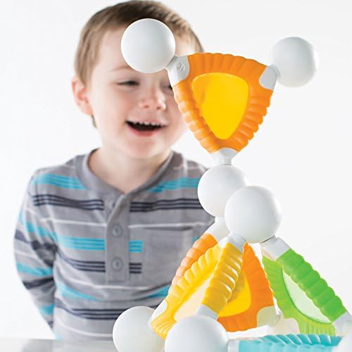 Guidecraft Grippies Windows - 16 Piece Set, Stem Soft Grip Magnetic Building Toy for Toddlers - Image 6