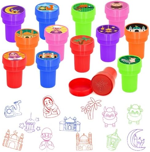 Cinrobiye 24 Pcs Ramadan Stampers Party Favor Set, Cute Islamic Theme Stamps for Kids Ramadan Celebration, Classroom Rewards, Eid Gifts, Goody Bag Fillers, Muslim Holiday Party Supplies by Cinrobiye