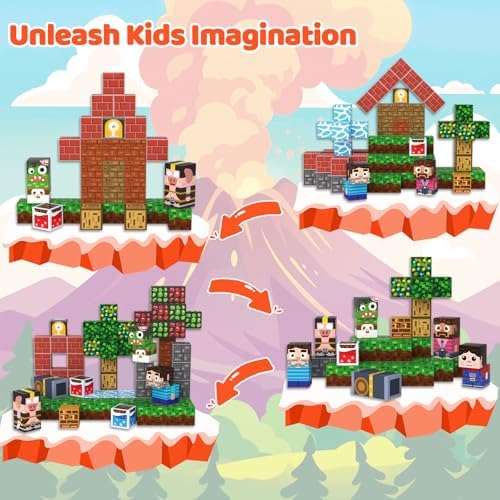 Magnetic Blocks, 150PCS Toys Building Cube Birthday Gifts for Kids - Image 3