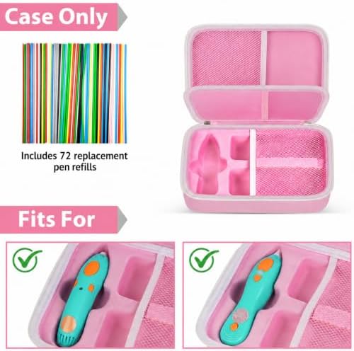 casmilee 3D Pen Case with 72 Refills for 3Doodler Start+ 2023/2024 - Image 2