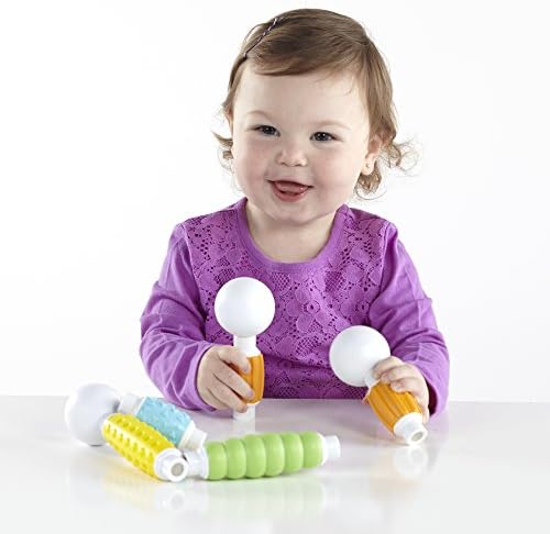Guidecraft Grippies Builders - 20 Piece Set, Tactile STEM Soft Grip Magnetic Building Toy for Toddlers - Image 5