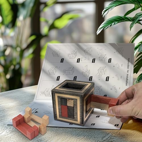 Sharp Brain Zone Wooden Puzzle Box – 3D Wooden Brain Teaser Puzzle with Secret Compartments | Handcrafted Natural Wood, STEM Educational Logic Game & Unique Gift for Puzzle Lovers - Image 4