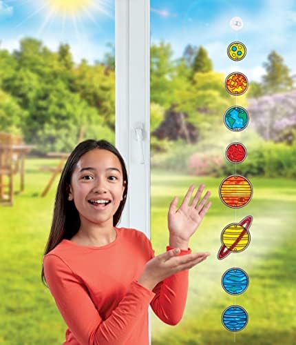 Brainstorm Toys: My Very Own Solar System Sun Catcher - Paint & Craft Kit, Window Art of 8 Planets, Glow & Translucent Paint, Kids Ages 6+ - Image 2