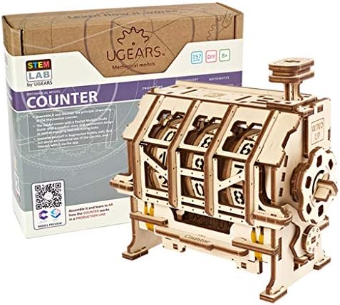 UGEARS STEM Lab Math Series - Unique Educational and Engineering 3D Puzzles with App (Counter) by UGEARS-ModelingJoy
