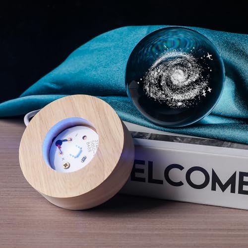 3D Galaxy 60mm Crystal Ball Astronomy Universe Gifts 3D Galaxy Crystal Globe Science Space Themed Physics Gifts Night Light lamp for Kids Men Him Dad Science Teacher - Image 5