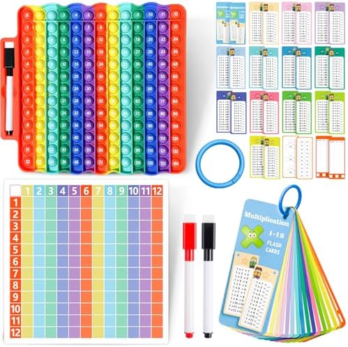 Multiplication Flash Cards + Math Board by FUNEDUCATIONALTOYS