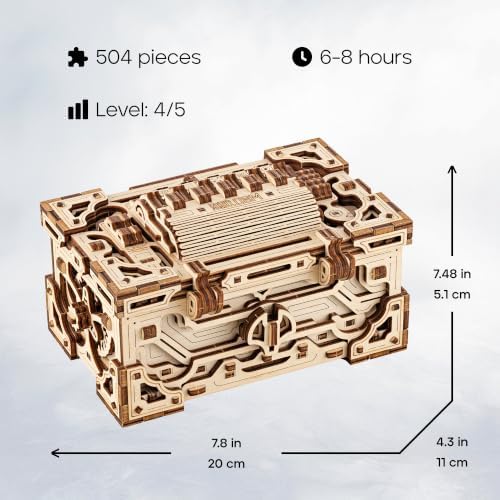Wood Trick Enigma Chest Puzzle Box 3D Wooden Puzzles for Adults to Build - Image 3
