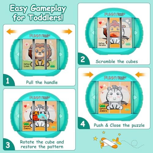 Rotating Puzzle for Toddlers Kids 3+, Travel Essentials Toys - Image 2