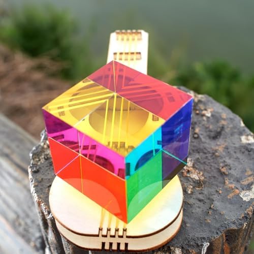 CMY Color Cube, 80mm Acrylic Prism for Home or Office Decoration - Image 6