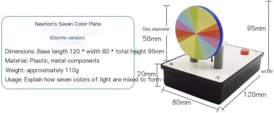 Rotary Newton Seven-Color Disk Demonstrator, Persistence of Vision Visible - Image 5