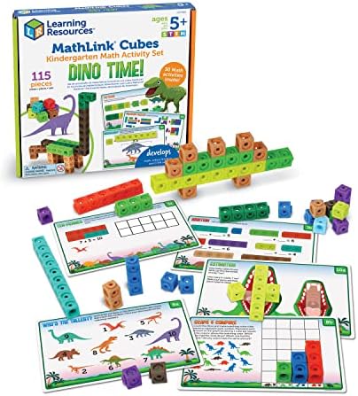 Learning Resources MathLink Cubes Activity Set: Dino Time by LearningResources