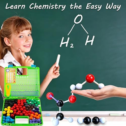 EXBEPE 406 Pcs Chemistry Molecular Model Kit,Organic & Inorganic Molecule Building Set,STEM Educational Science Supplies for Middle High School College Students,Student Learning Gift - Image 6