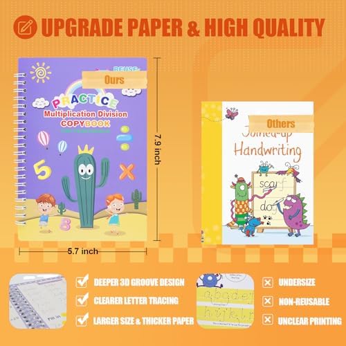 BYFWH Reusable Magic Copybooks, Grooved Handwriting Practice Set - Image 3
